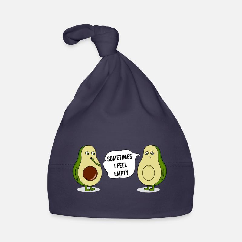 Avocado Sometimes I Feel Empty Graphic Organic Baby Cap