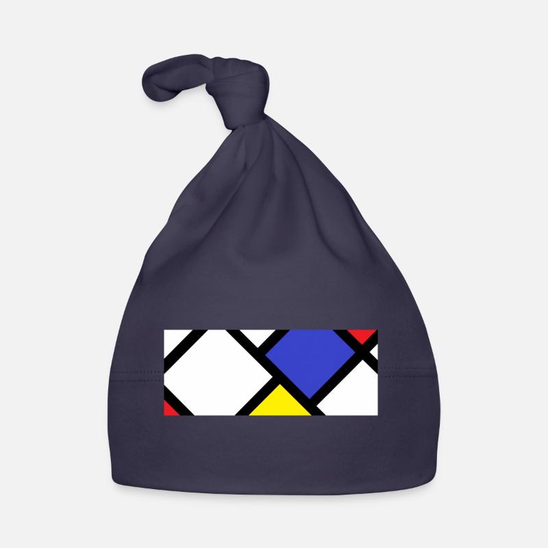 Countercomposition according to "De Stijl" Organic Baby Cap