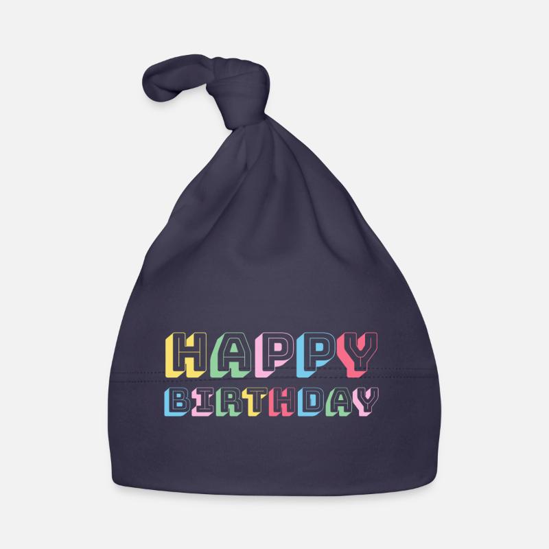 Joyeux anniversaire Salutation Idée cadeau Bonnet bio Bébé