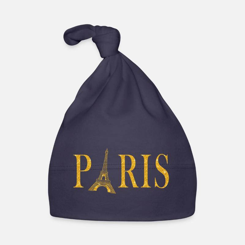 Paris Graphique - Bonnet bio Bébé - marine