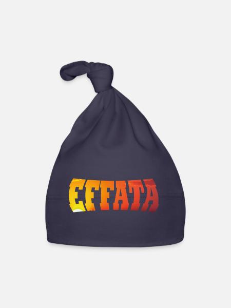 EFFATA - Organic Baby Cap - navy - Front