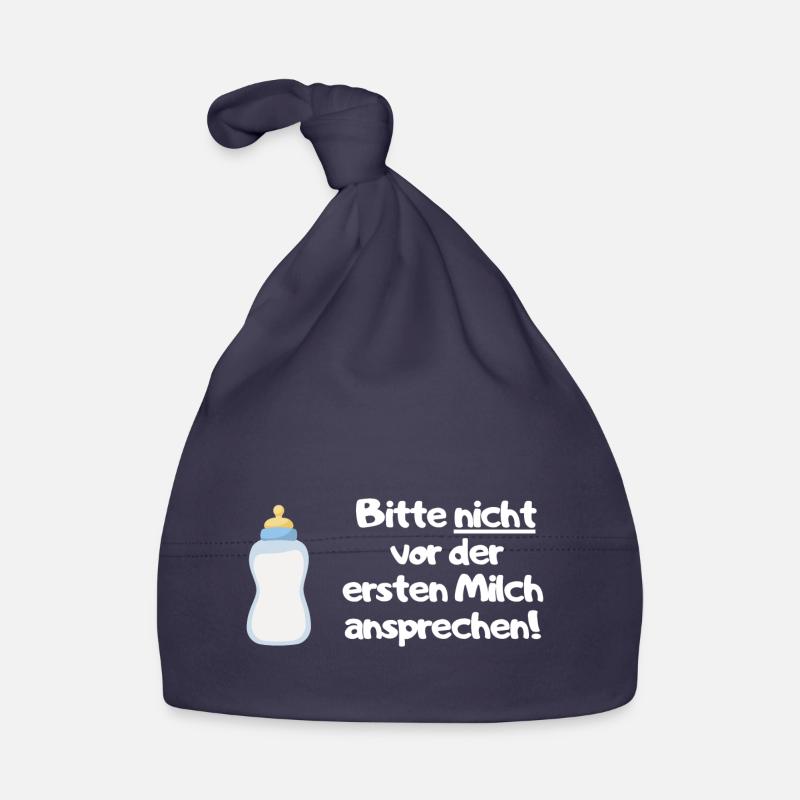 Bitte vor der ersten Milch nicht ansprechen Baby Bio-Mütze