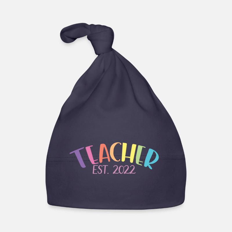 Enseignant Est. 2022 Diplôme Diplôme Enseignant Cadeau Bonnet bio Bébé