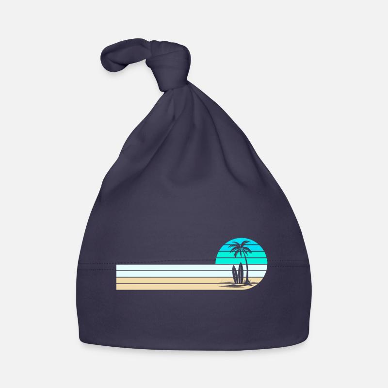Beach skyline Organic Baby Cap