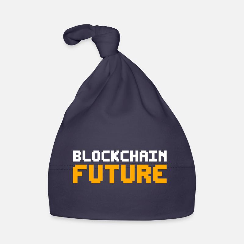 Blockchain Pixel Crypto-monnaie Bitcoin Bonnet bio Bébé
