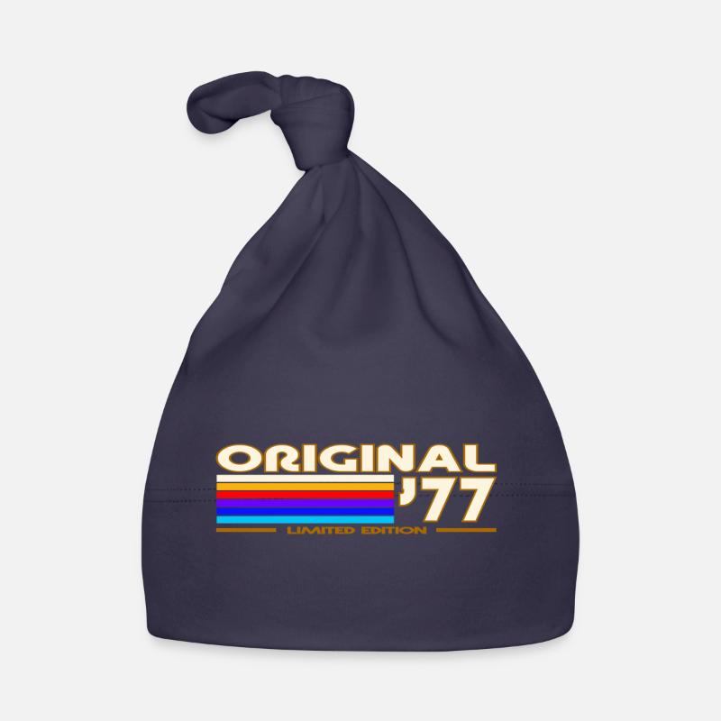 Originaler 77er Rainbow Retro Baby Bio-Mütze