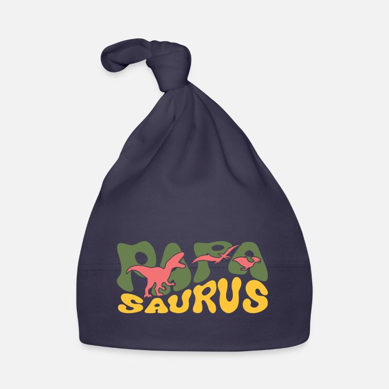 Papasaurus Dinosaur Papa Saurus Father's Day Gift Organic Baby Cap