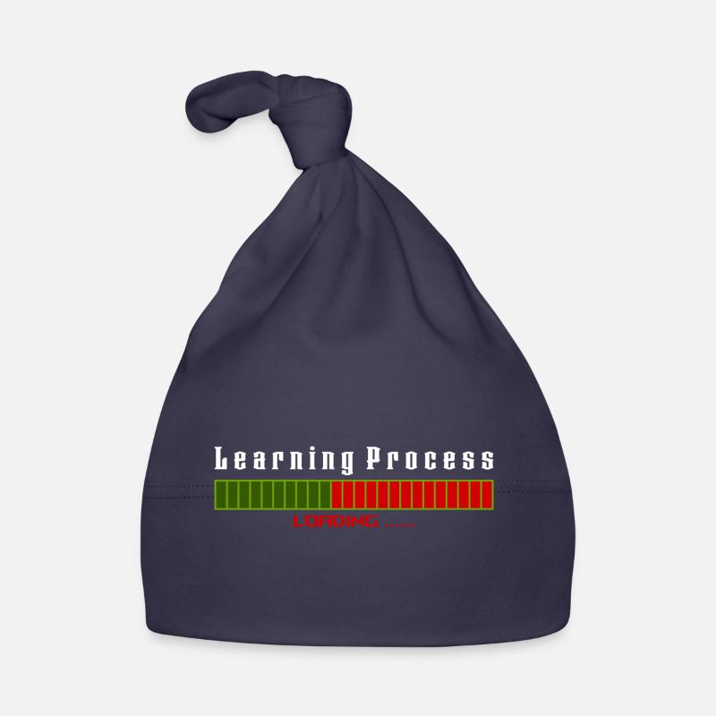 Learning Process Loading black shirt Organic Baby Cap