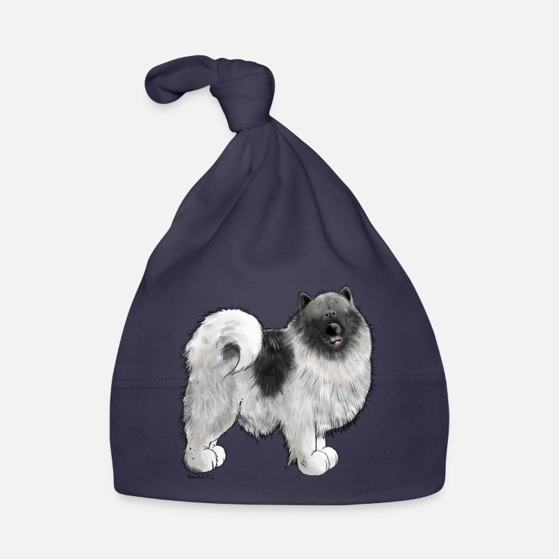 Wolfsspitz dog motif I Comic dog gift Organic Baby Cap