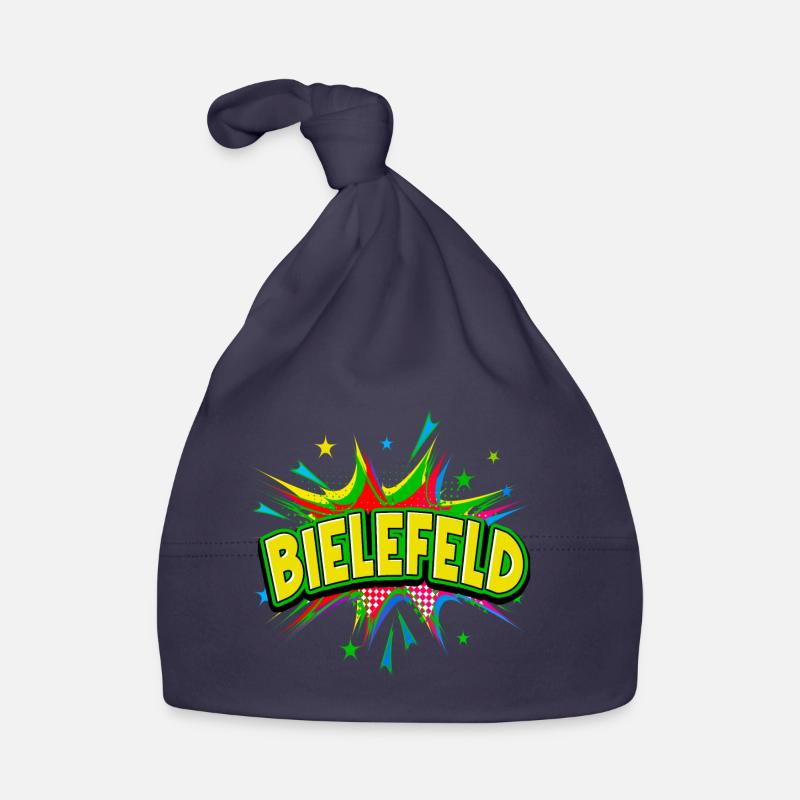 Bielefeld Germany City Pop Art Comic Art Organic Baby Cap
