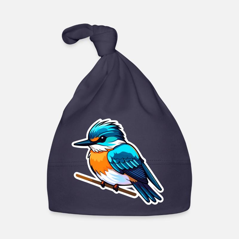 Kingfisher Bird Drawing Organic Baby Cap