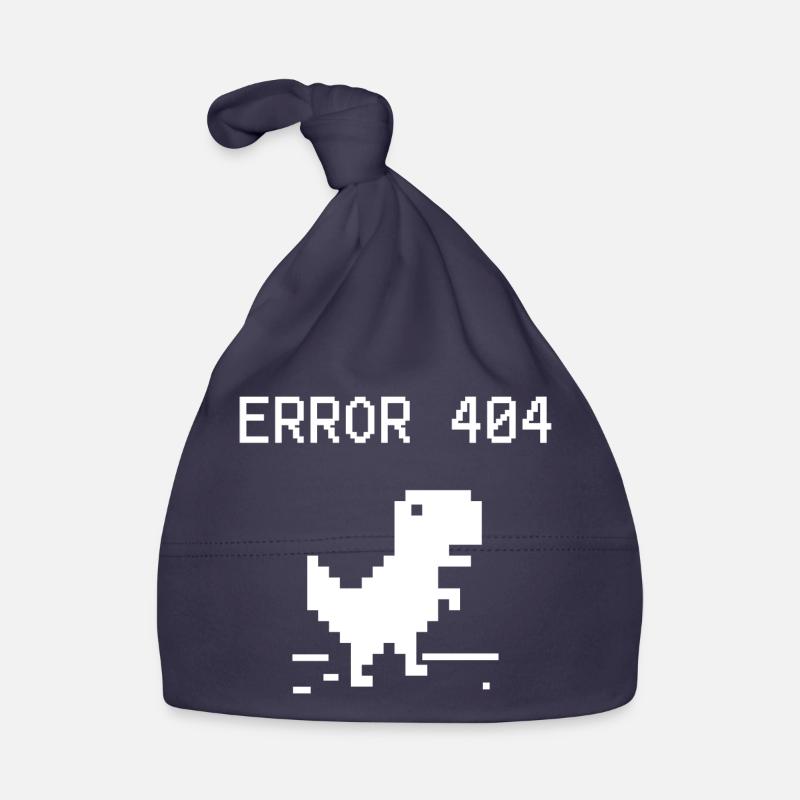 Pixel Dino 404 Erreur Tee Bonnet bio Bébé
