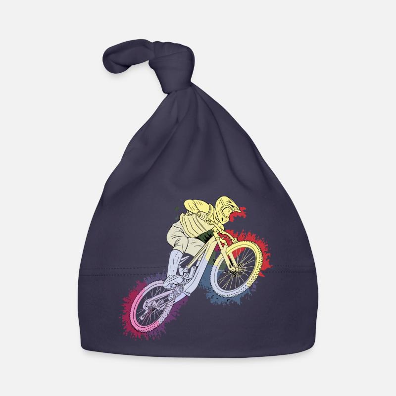 Aventure en VTT de style arc-en-ciel Bonnet bio Bébé