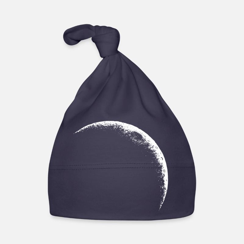 Crescent Moon, Celestial Moon Organic Baby Cap