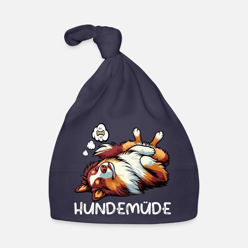 Hundemüde Australian Shepherd Aussie Aussiehalter Baby Bio-Mütze