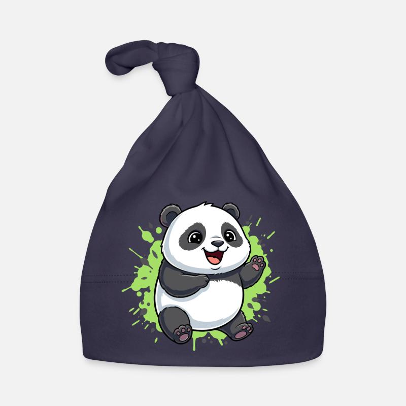 Fröhlicher Panda Splash Baby Bio-Mütze