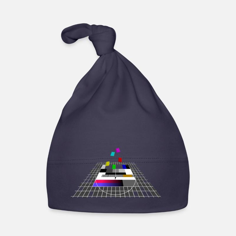 Testbild Fernsehen Deutschland Nerd Geschenk Baby Bio-Mütze
