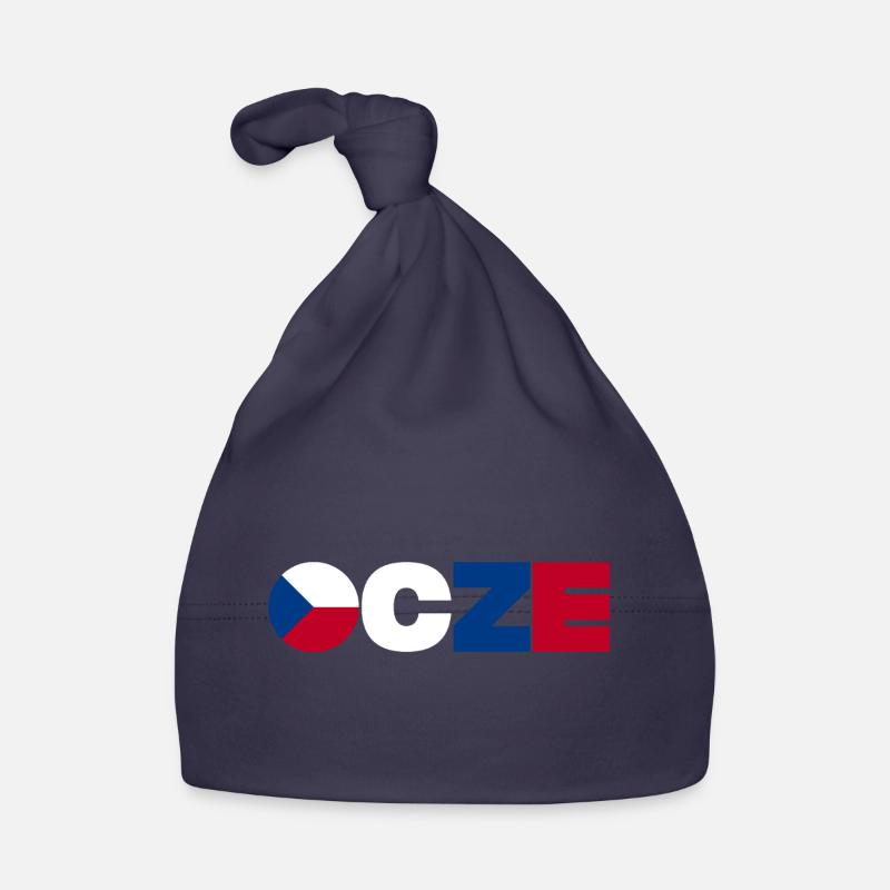 République tchèque - Bonnet bio Bébé - marine