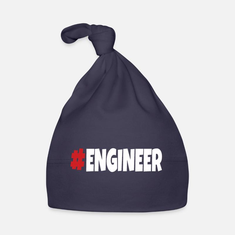 #engineer red&white Organic Baby Cap