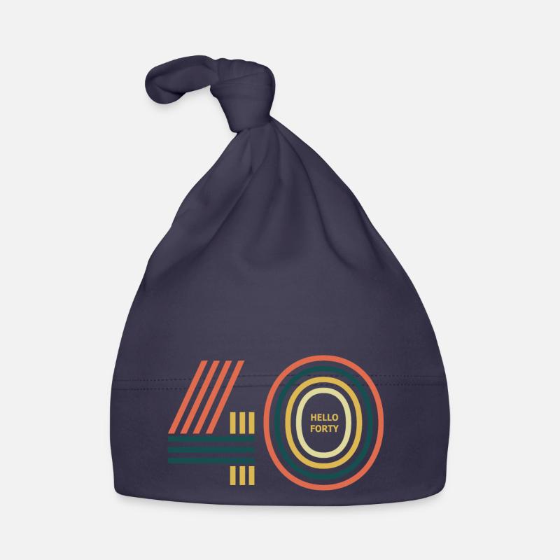 hello 40. 40th birthday Organic Baby Cap