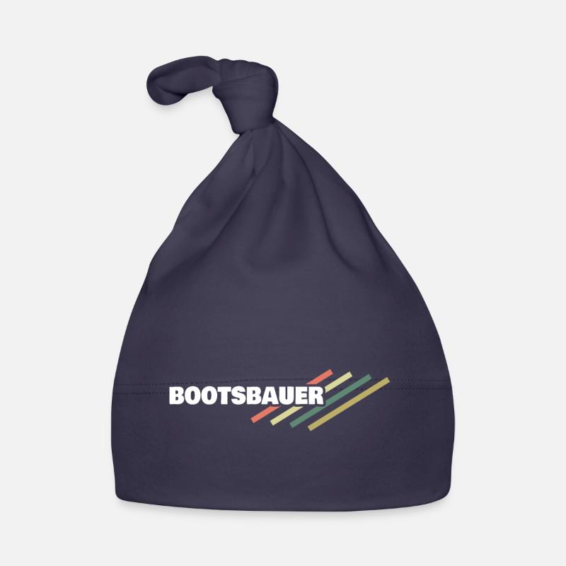 Workplace boat builder - Organic Baby Cap - navy