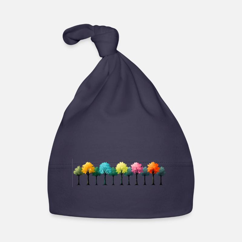 Colorful Forest Trees Tree Colorful Organic Baby Cap