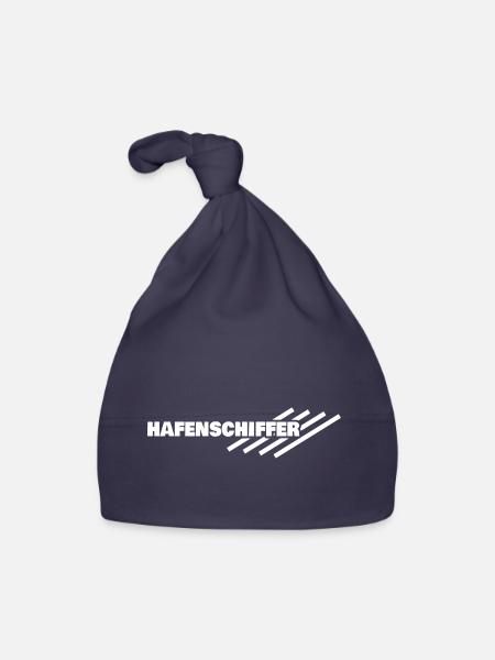 Gift for Harbor Skippers - Organic Baby Cap - navy - Front