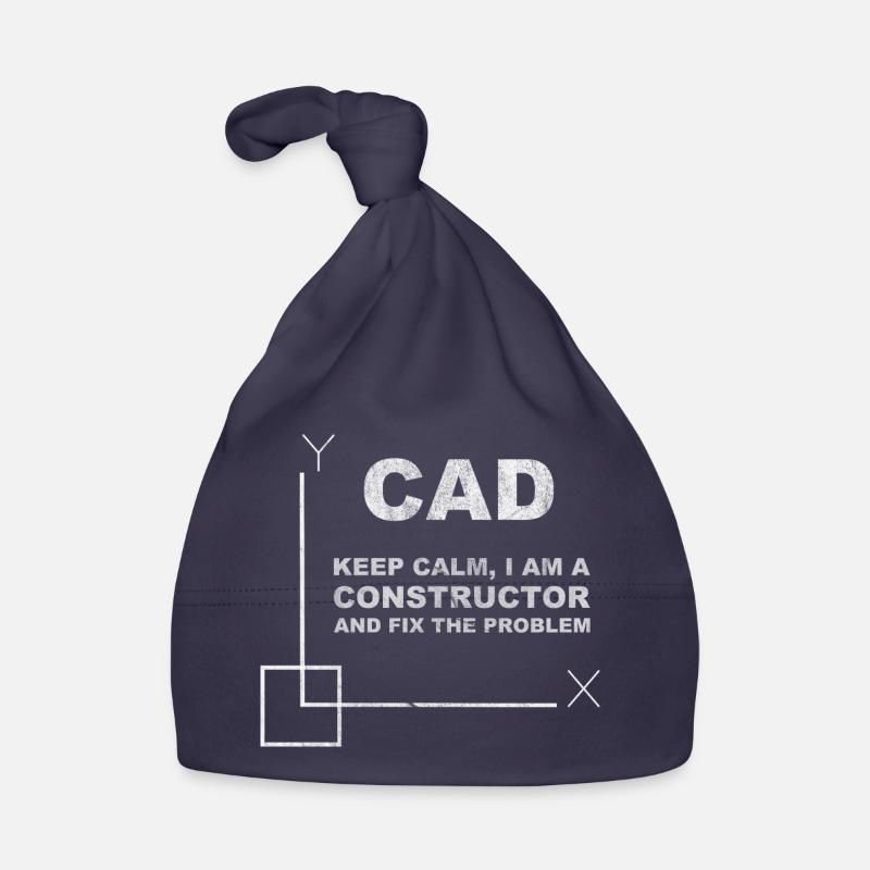 CAD Keep Calm Constructor Engineering Baby Bio-Mütze