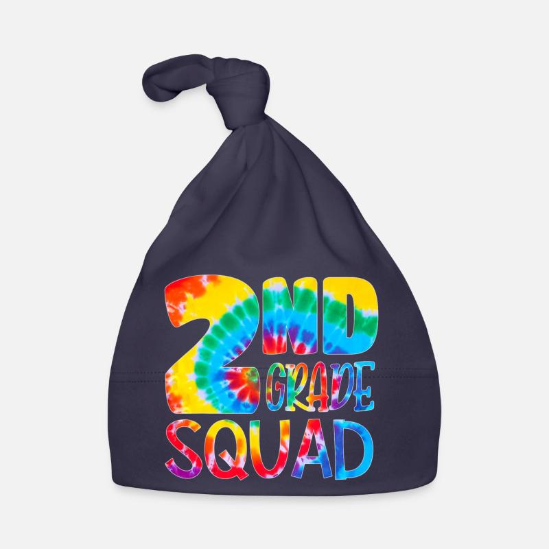 Tie Dye 2Nd Grade Squad Teacher Student First Day Organic Baby Cap