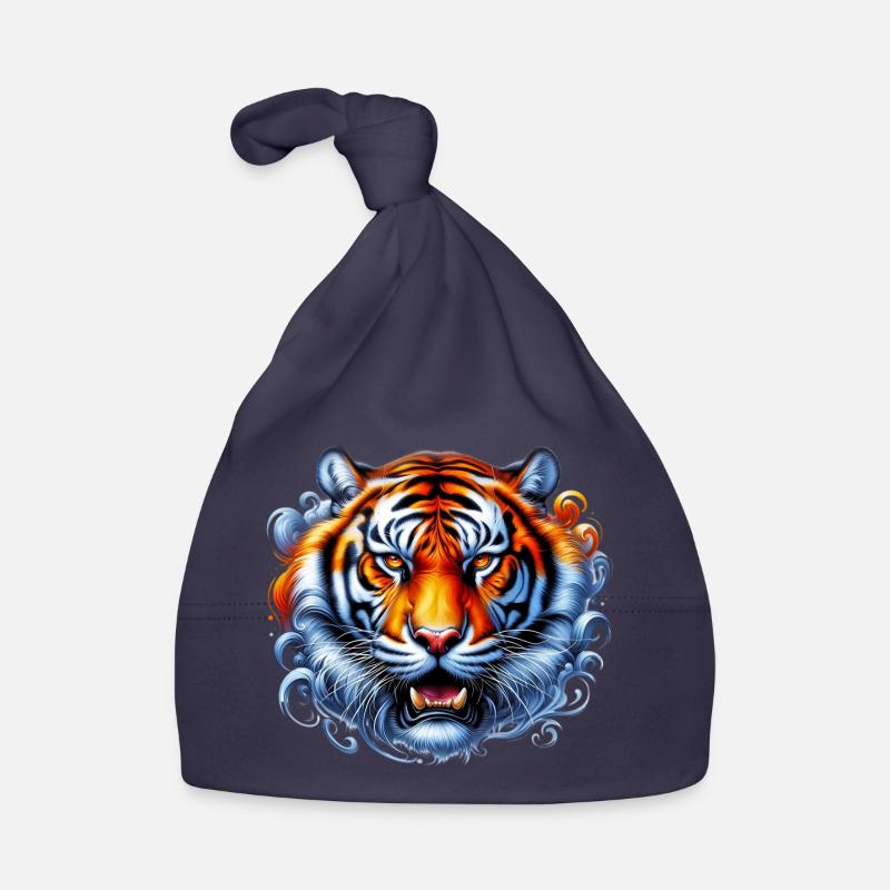 Tigre - Bonnet bio Bébé - marine