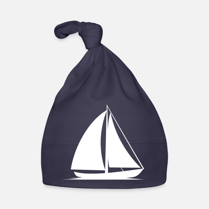 Sailboat Line Art Organic Baby Cap