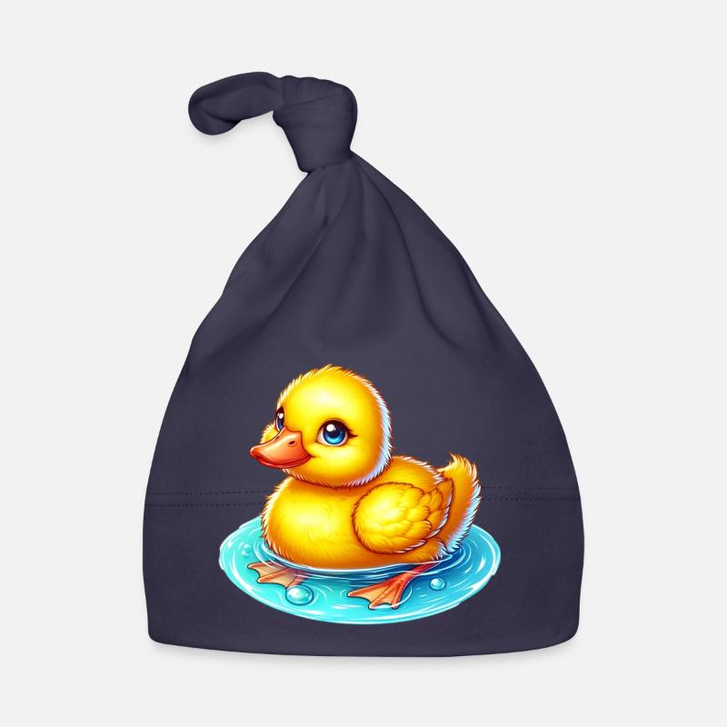 Caneton Canard Canard - Bonnet bio Bébé - marine
