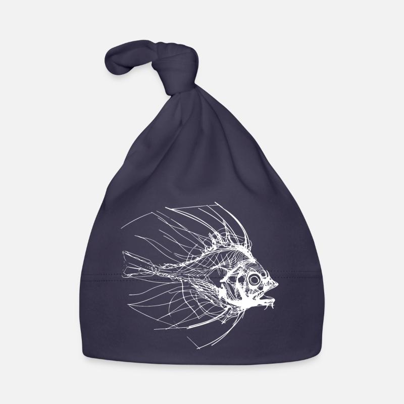 Fish Sketch Organic Baby Cap