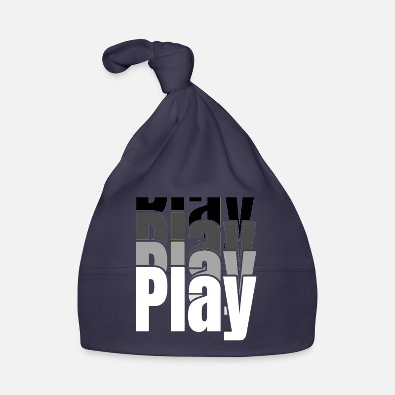 Überlappende Spieltypografie Baby Bio-Mütze