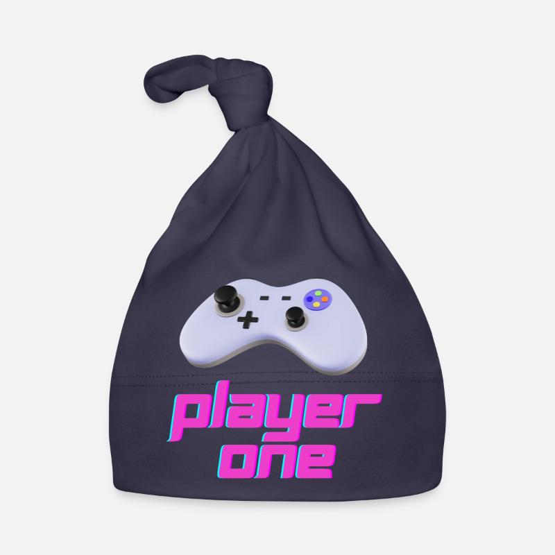 Neon Retro Controller Player One Organic Baby Cap