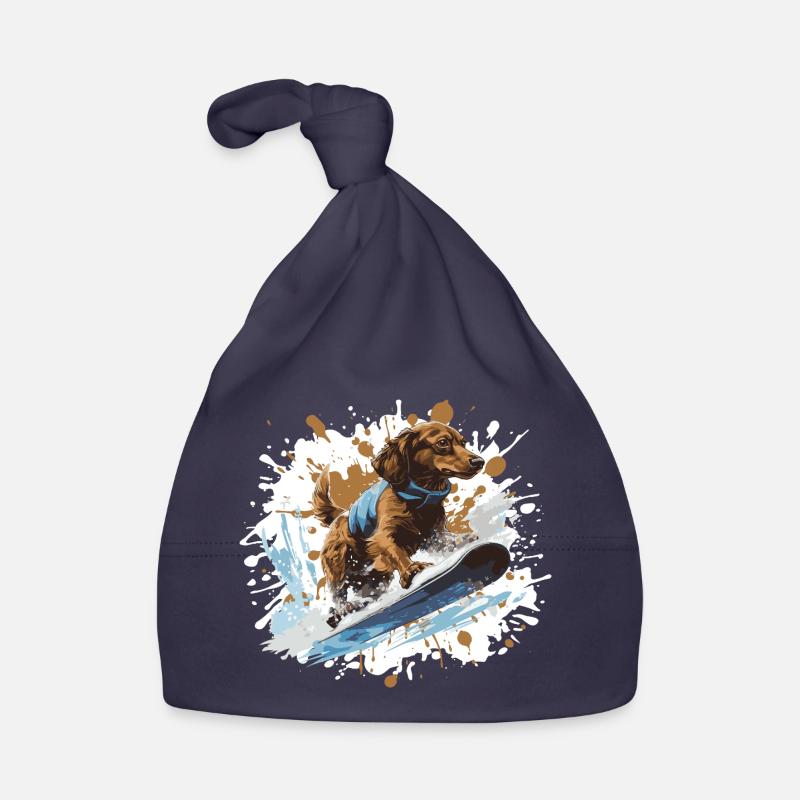 Teckel Teckel Teckel Snowboard Bonnet bio Bébé