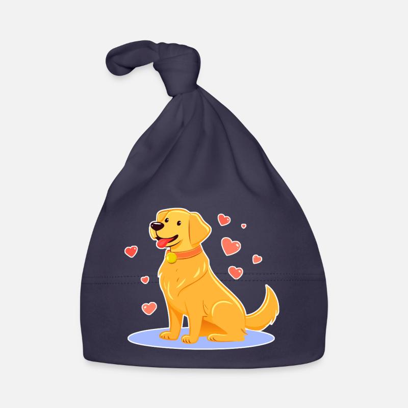 Cute Golden Retriever (comic) Organic Baby Cap