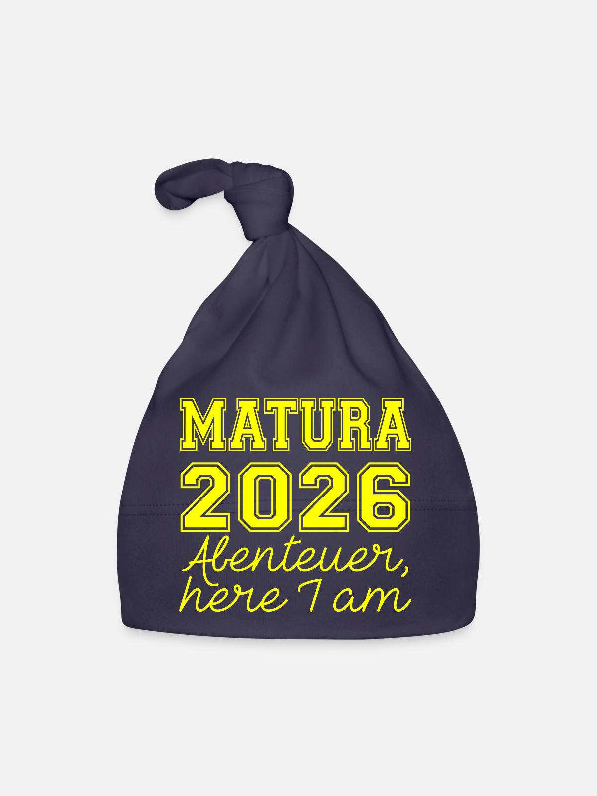 Matura 2026 Spruch - Bonnet bio Bébé - marine - Devant