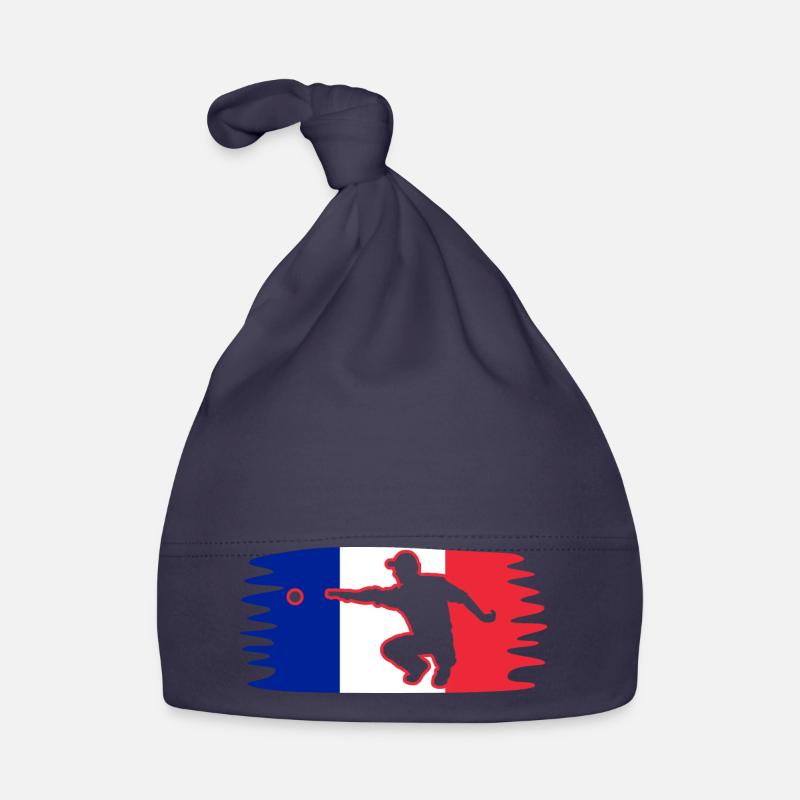 France Flag Boule Player Pétanque Organic Baby Cap