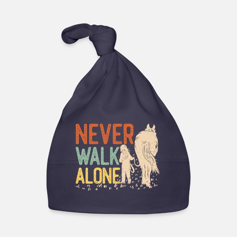 Never walk alone - Cheval - Vintage Bonnet bio Bébé