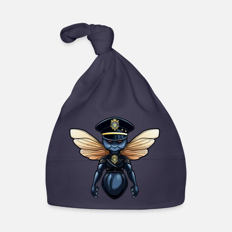 Libellen Polizei Baby Bio-Mütze