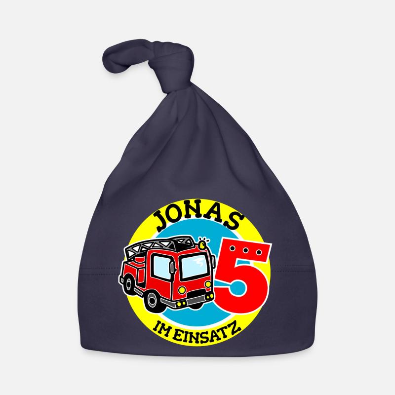 Name Jonas 5. Geburtstag Personalisiert Baby Bio-Mütze