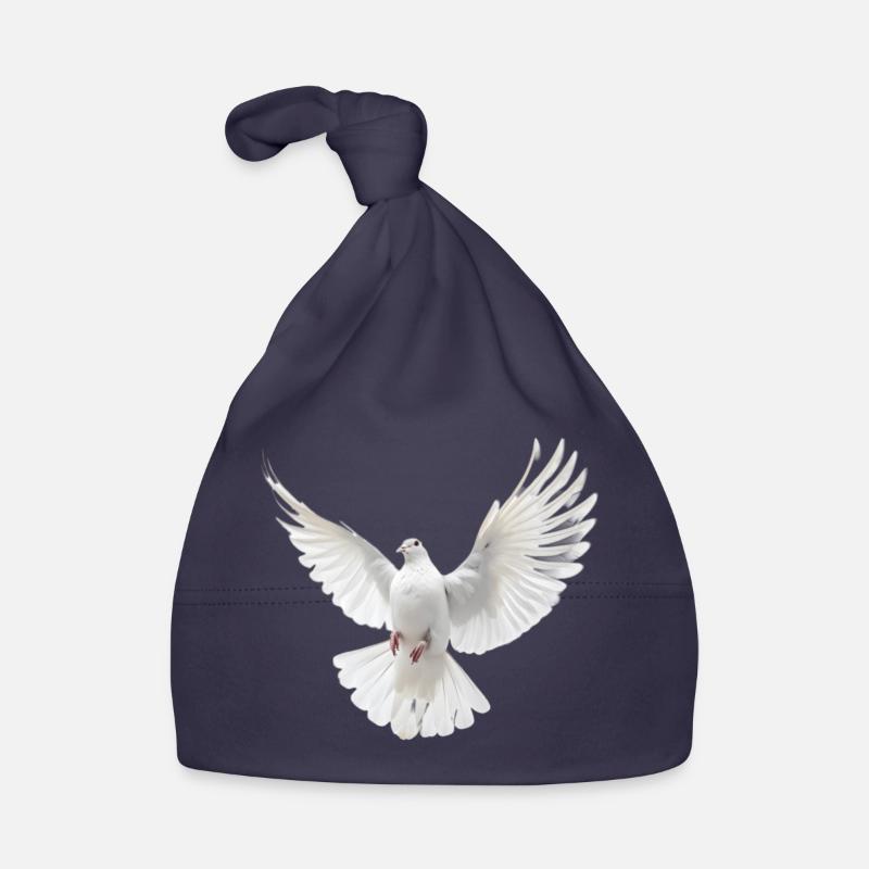 Colombe blanche Bonnet bio Bébé