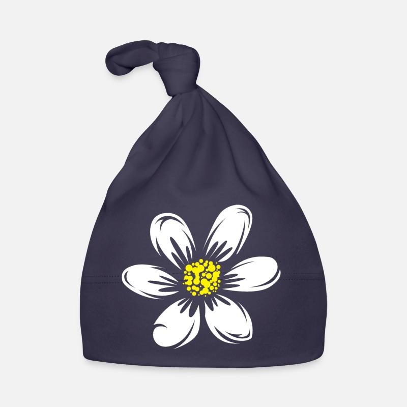 Daisy Boho Meadow Plants Nature Symbol Organic Baby Cap