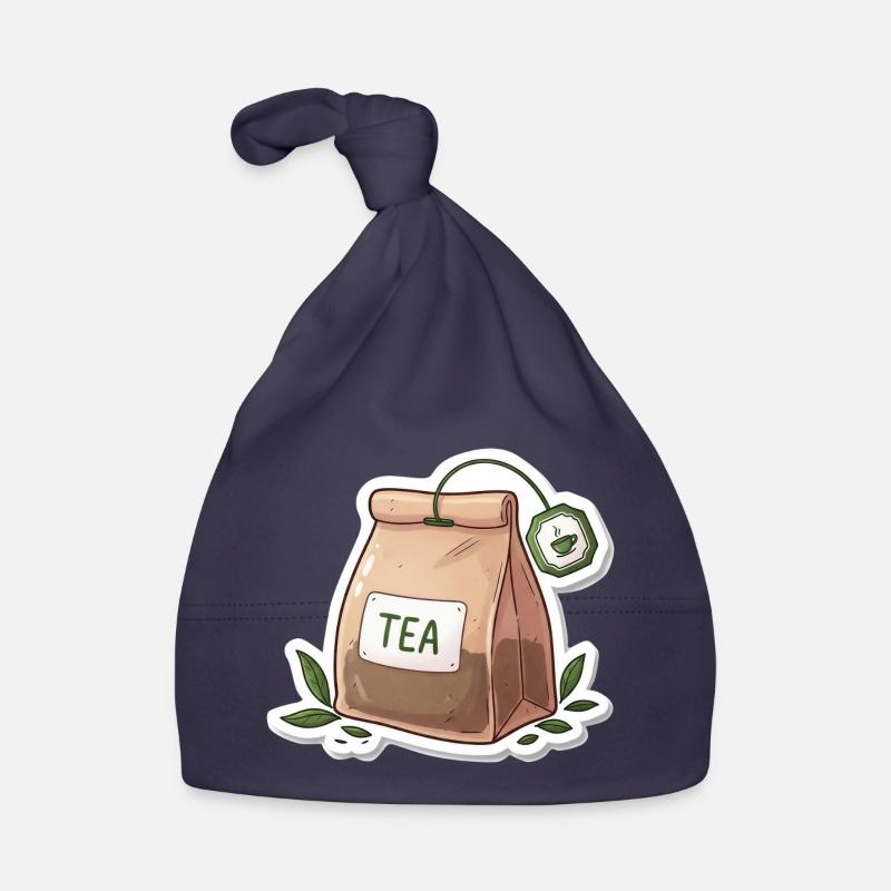 Teebeutel Illustration Baby Bio-Mütze