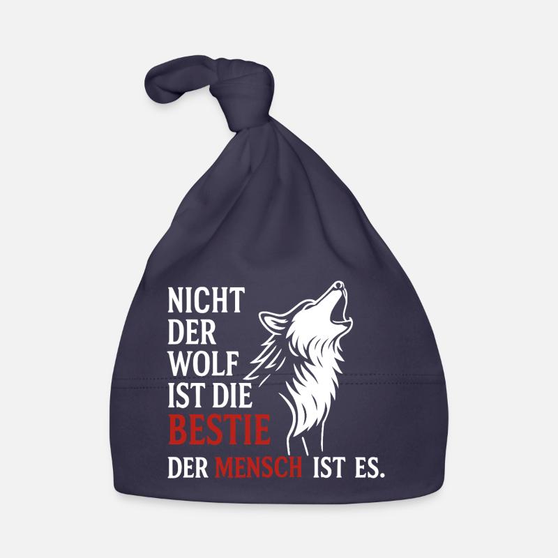 CoolesWolfs Design mit Spruch Baby Bio-Mütze