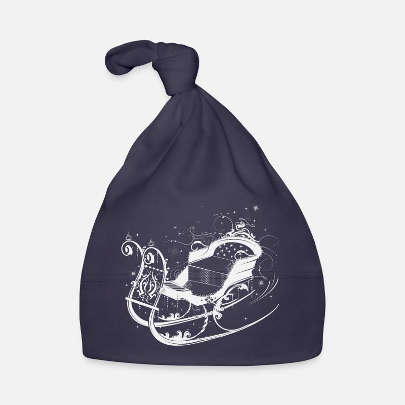 Eleganter Winter-Schlitten Ornamente Baby Bio-Mütze