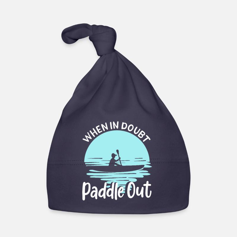 When In Doubt Paddle Out Kayaking Canoe Tee Design Baby Bio-Mütze