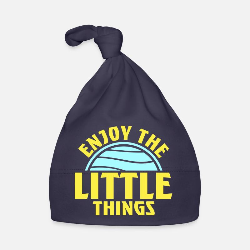 Enjoy The Little Things Dankbarkeit Achtsamkeit Baby Bio-Mütze