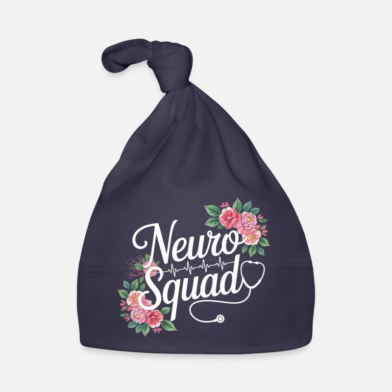 Neuro Squad Floral Medics Organic Baby Cap
